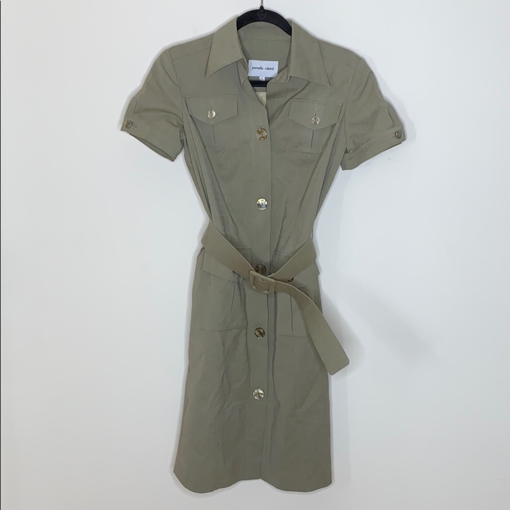 Pamella Roland Buckle Dress